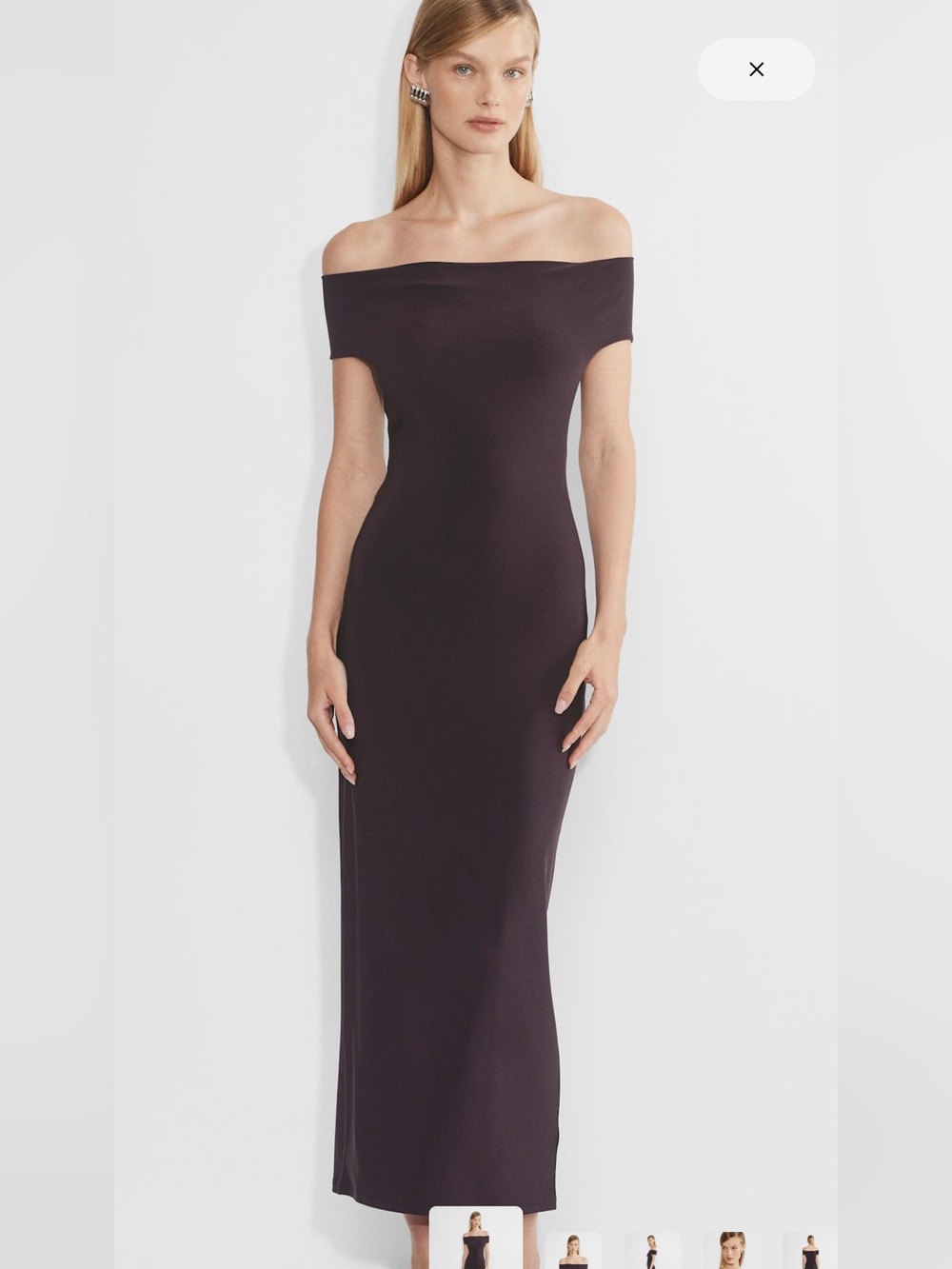 Aritzia Array Midi Cocktail Dress Deep Plum Purple